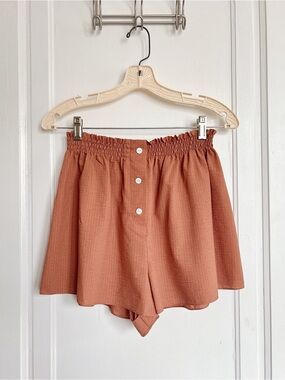 THE GREAT EROS • Isa Boxer Shorts in Terracotta pajama pj pull on elastic waist